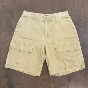 Vintage Structure Cargo Shorts 34 Tan Khaki Y2K Classic Length Pockets Casual‎